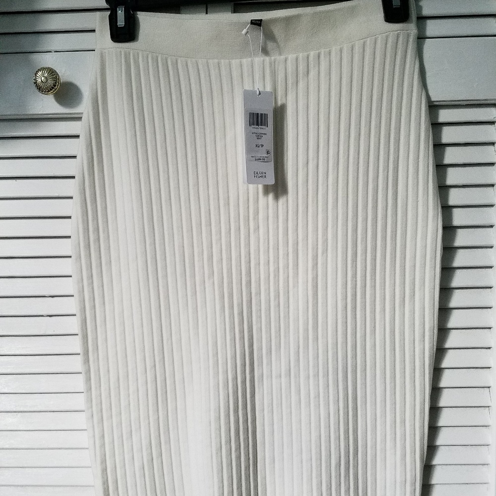 Eileen Fisher Sleek Tencel Rib Straight Skirt